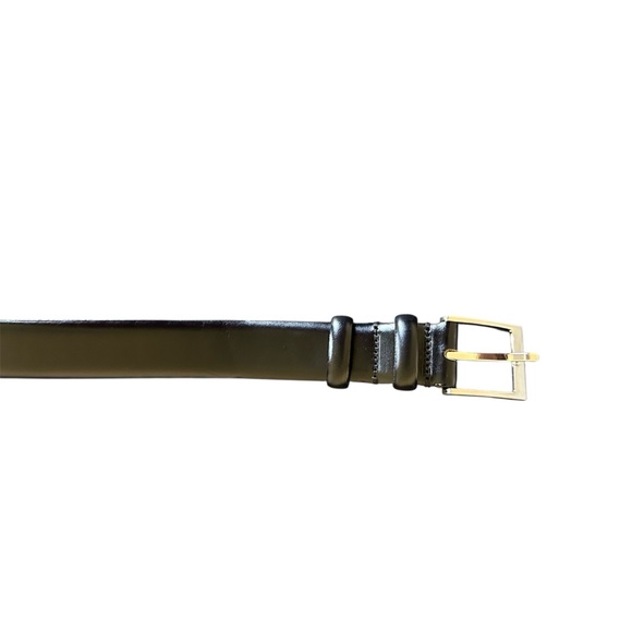 Black Full Grain Italian Leather Belt - Picture 4 of 5